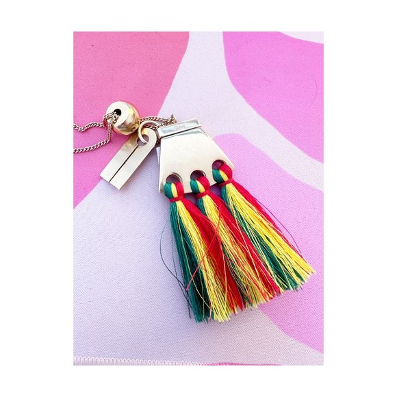 CHLOE Boho Multi Janis Pendant Tassel Necklace NEW - Picture 7 of 7